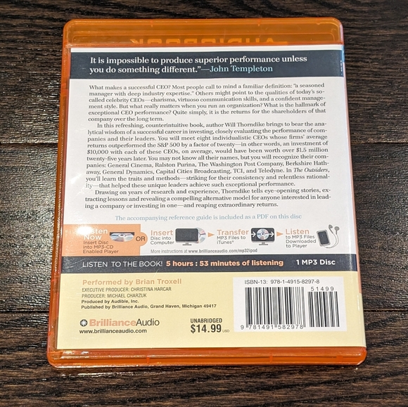 Outsiders by William Thorndike, audiobook mp3 CD - Picture 2 of 5